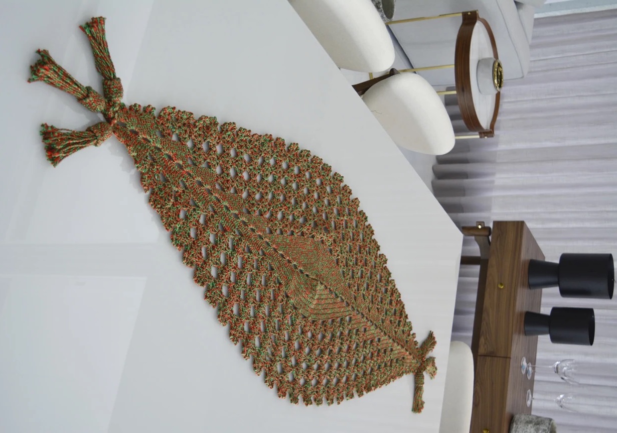 Hoja Decorativa para Mesa en Crochet PATRÓN GRATIS