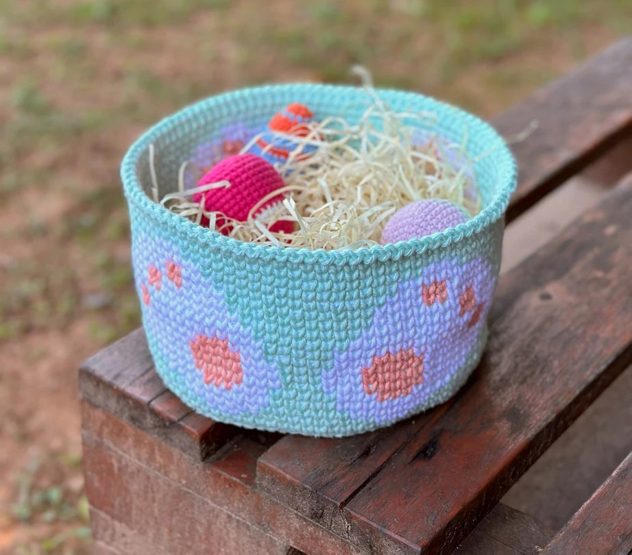 Cesta de Conejitos en Crochet PATRÓN GRATIS