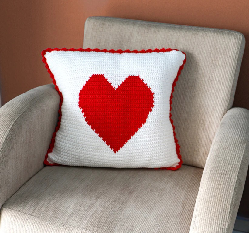 Almohadón para Cupido en Crochet PATRÓN GRATIS 💘
