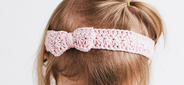 Diadema Harper para Niña a Crochet PATRÓN GRATIS