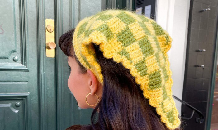 Pañuelo Bonnie en Crochet PATRÓN GRATIS