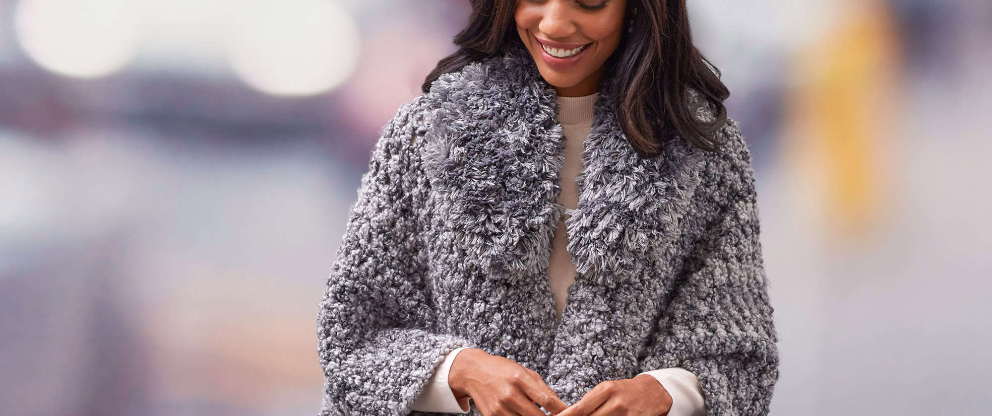 Ruana Everest en Crochet PATRÓN GRATIS