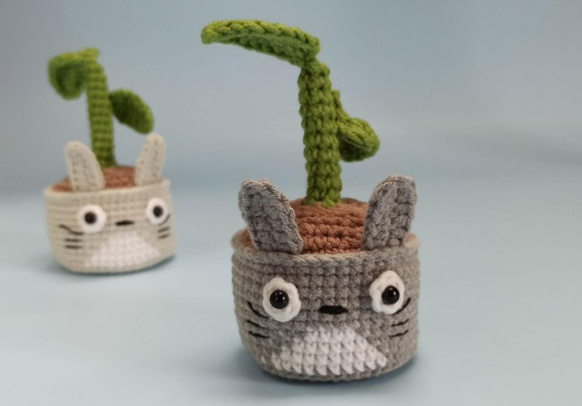 Totoro Versión Maceta Amigurumi PATRÓN GRATIS