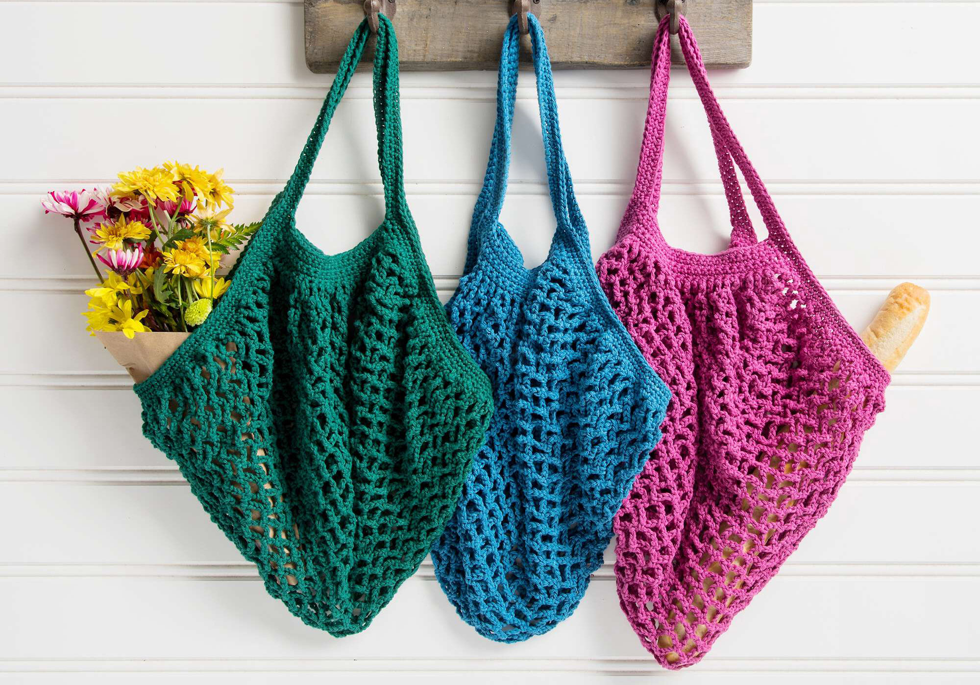 Bolsa Compras Frescas en Crochet PATRÓN GRATIS