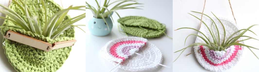 Maceta Circular para Colgar en Crochet PATRÓN GRATIS