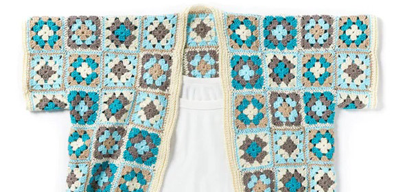 Cárdigan Mini Grannys en Crochet PATRÓN GRATIS