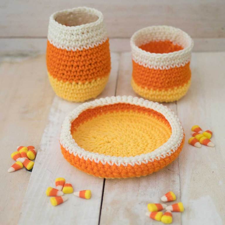 Cestas Dulces de Maíz en Crochet