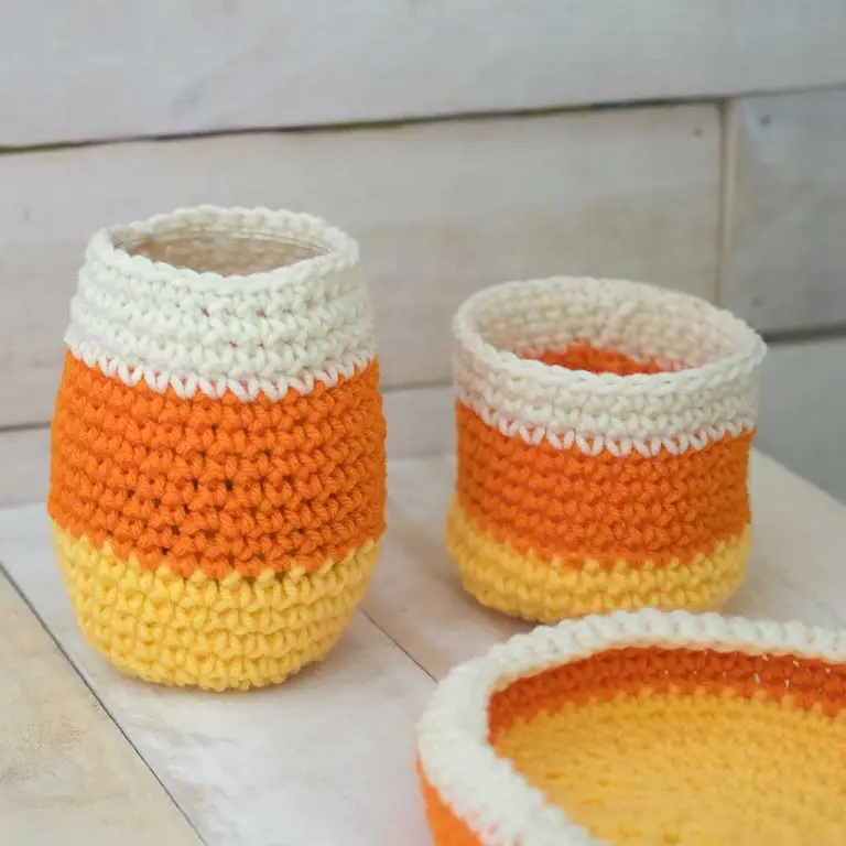 Crochet Sweet Corn Baskets