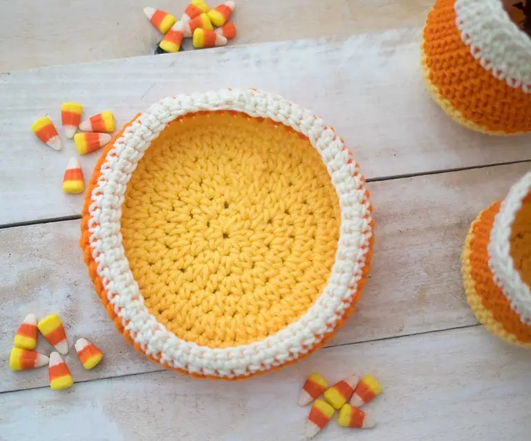 Crochet Sweet Corn Baskets