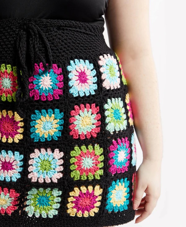 Crochet Stained Glass Style Skirt