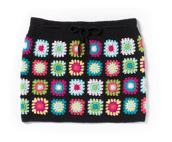 Falda Estilo Vitral en Crochet