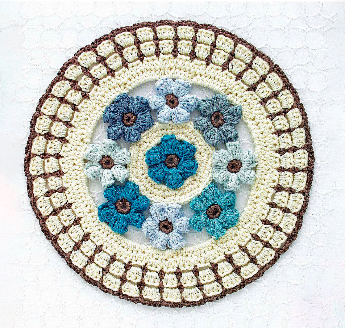 Mandala Flores Silvestres en Crochet PATRÓN GRATIS