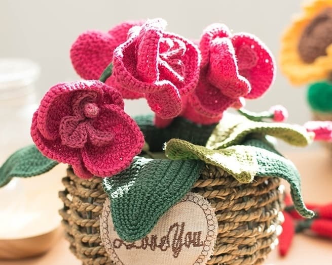 Orquídeas Tejidas en Crochet PATRÓN GRATIS