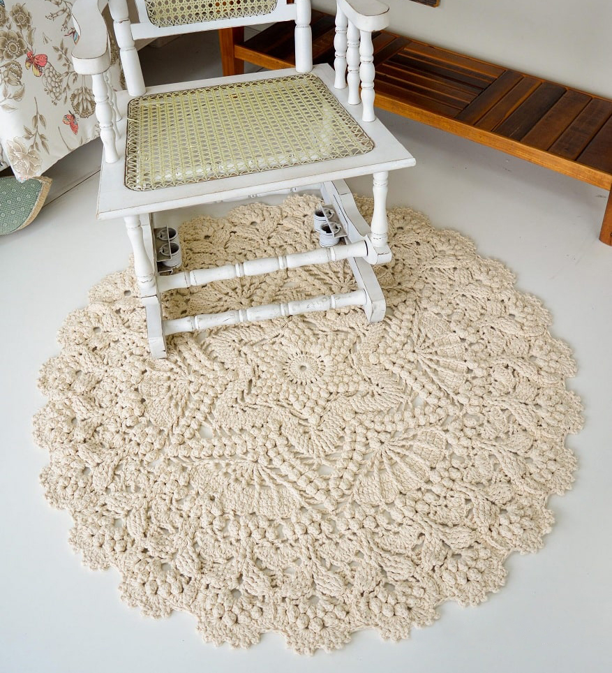 Alfombra Estrella Polar en Crochet PATRÓN GRATIS PDF