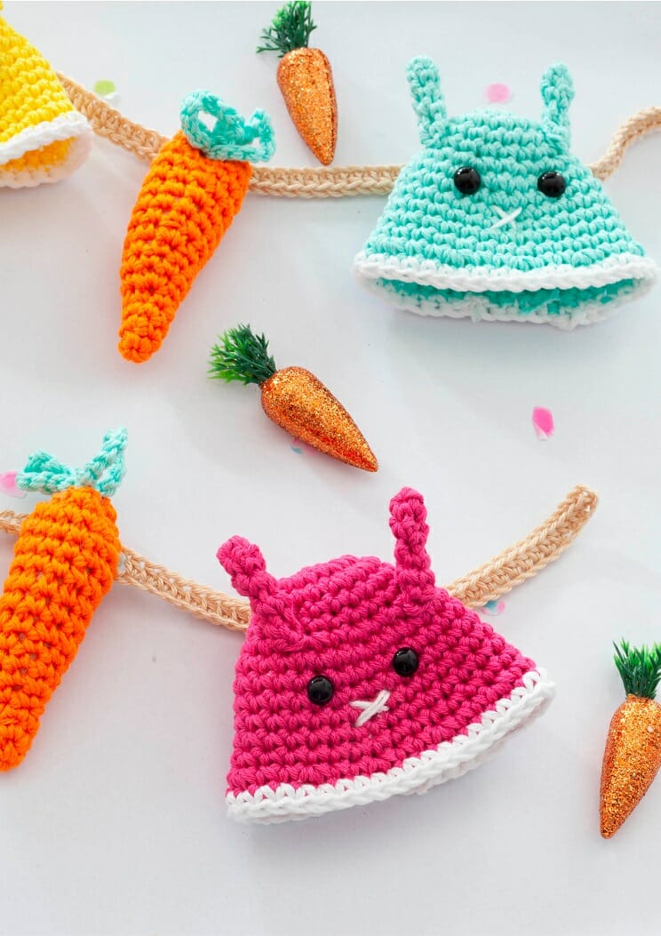 Banderín de Conejitos y Zanahorias PATRÓN GRATIS