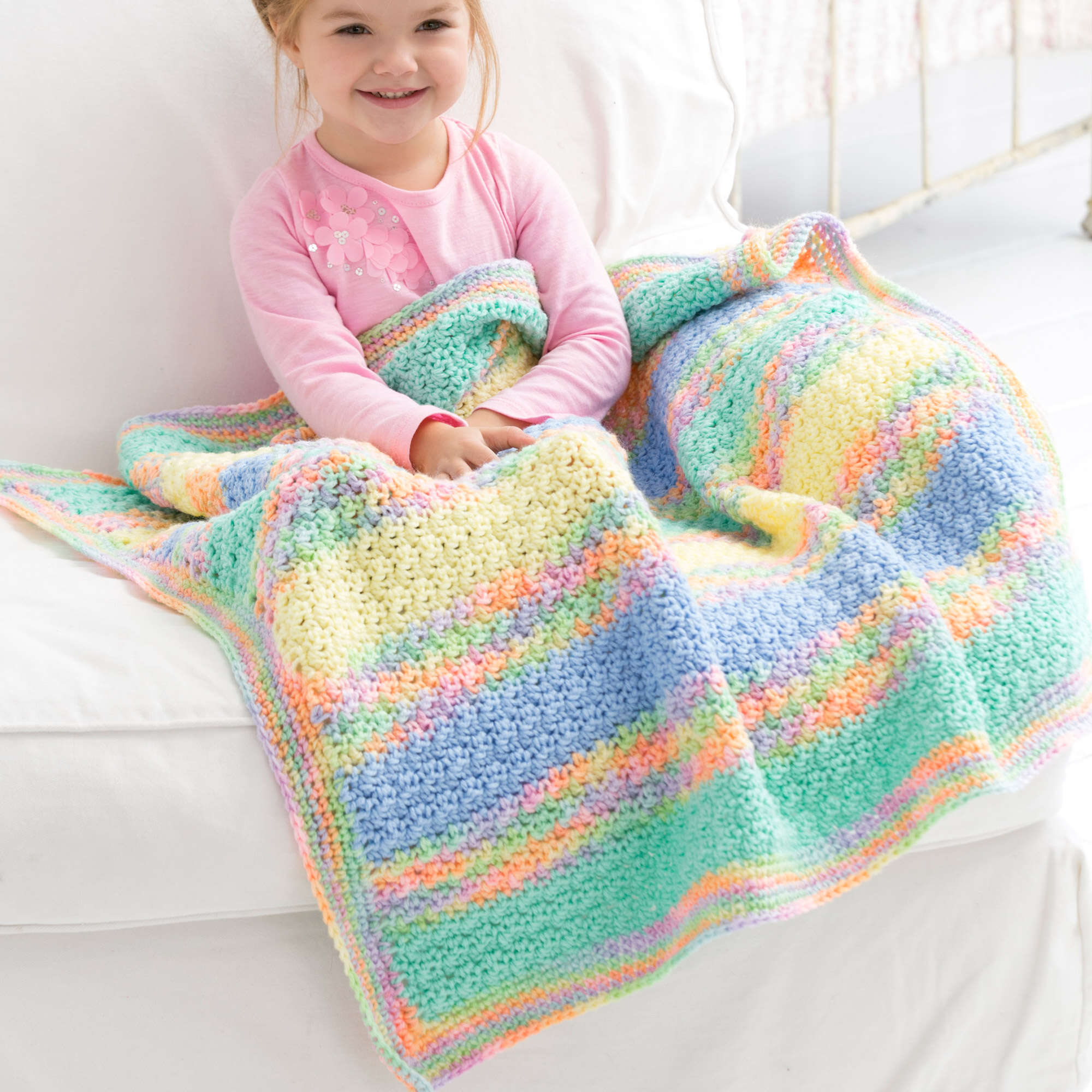 PATRÓN GRATIS Manta Sueños de Colores para Bebés en Crochet