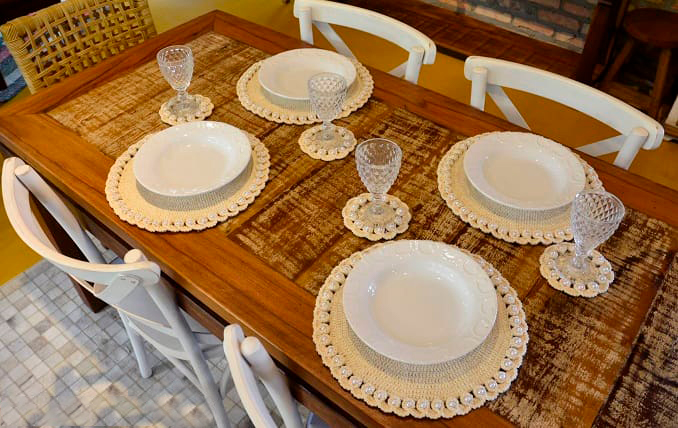 Posa-Platos Rústicos en Crochet PATRÓN GRATIS