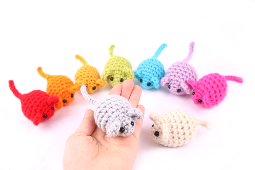 Ratoncitos Multicolores Amigurumi