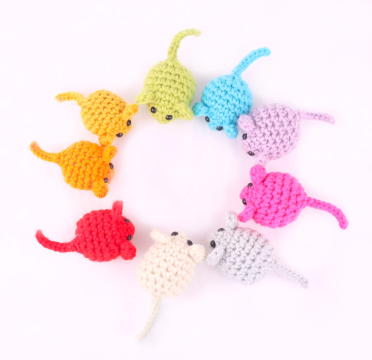 Ratoncitos Multicolores Amigurumi