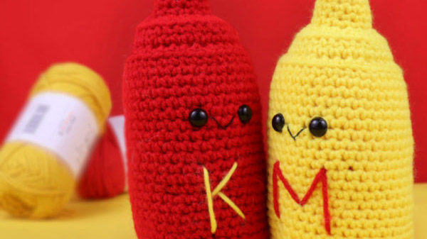 Salsa de Tomate y Mostaza Amigurumi PATRÓN GRATIS