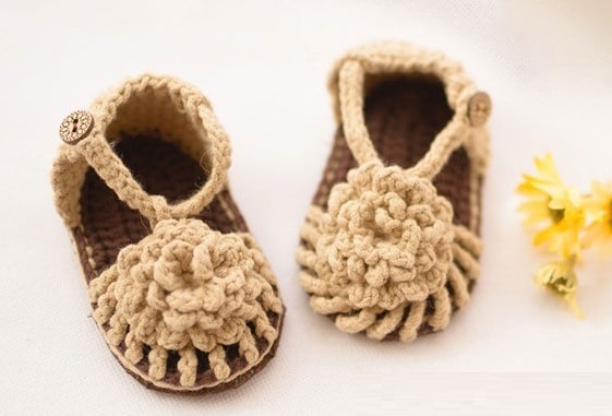 Sandalias de Bebé Sandy en Crochet PATRÓN GRATIS