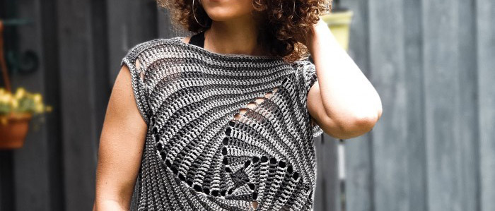 Top  Caleidoscopio en Crochet PATRÓN GRATIS