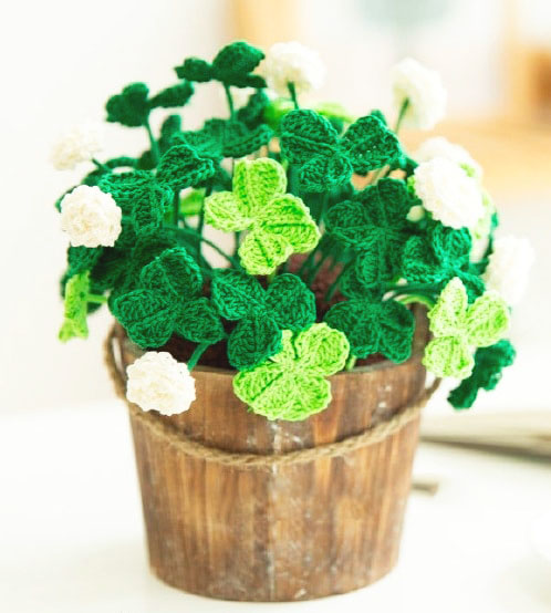 Tréboles de la Suerte en Crochet PATRÓN GRATIS