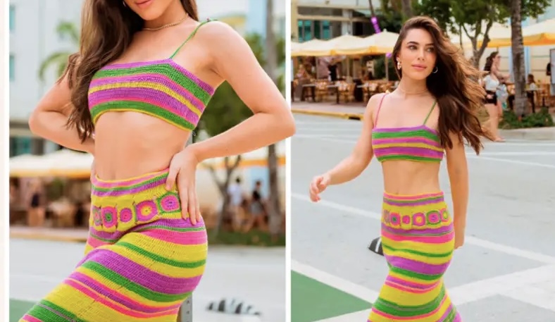 🦩 Conjunto Miami en Crochet PATRÓN GRATIS