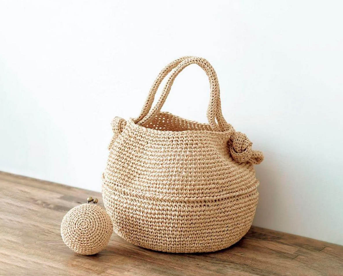 Bolsa Estilo Cesta en Crochet 