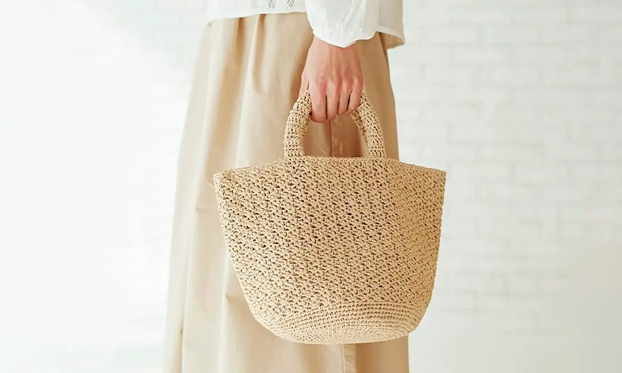 Bolsa de Rafia París en Crochet PATRÓN GRATIS