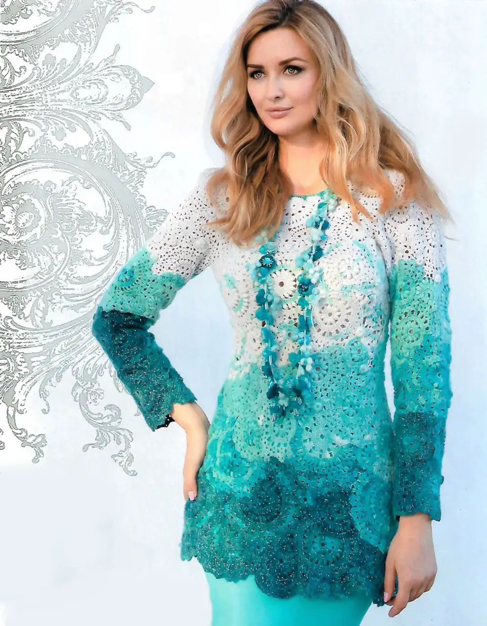 Jersey Aquaviva en Crochet PATRÓN GRATIS