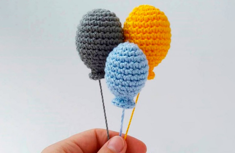 Llavero de Globos Amigurumi 