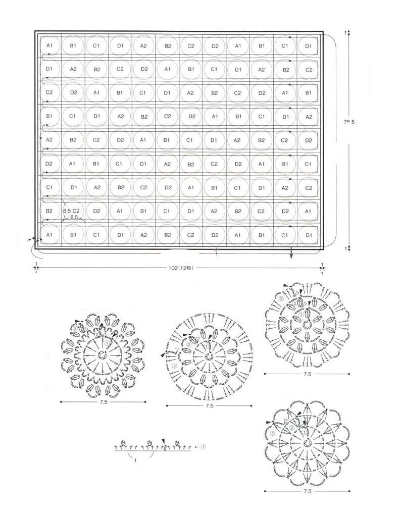 Manta Flores Artesanales