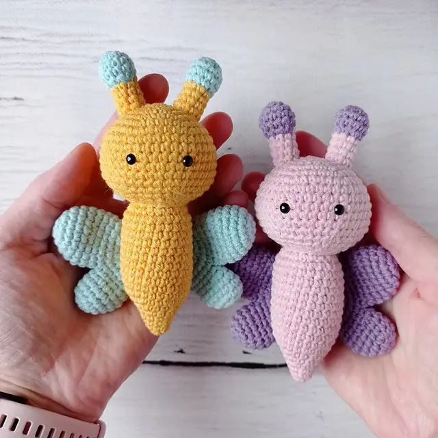 Mariposas Sonajeros Juguete Amigurumi PATRÓN PDF