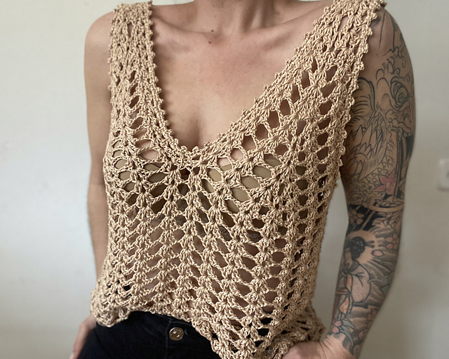 Top Veraniego Amelia en Crochet PATRÓN GRATIS