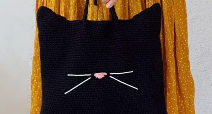 Bolso de Gatito en Crochet PATRON GRATIS