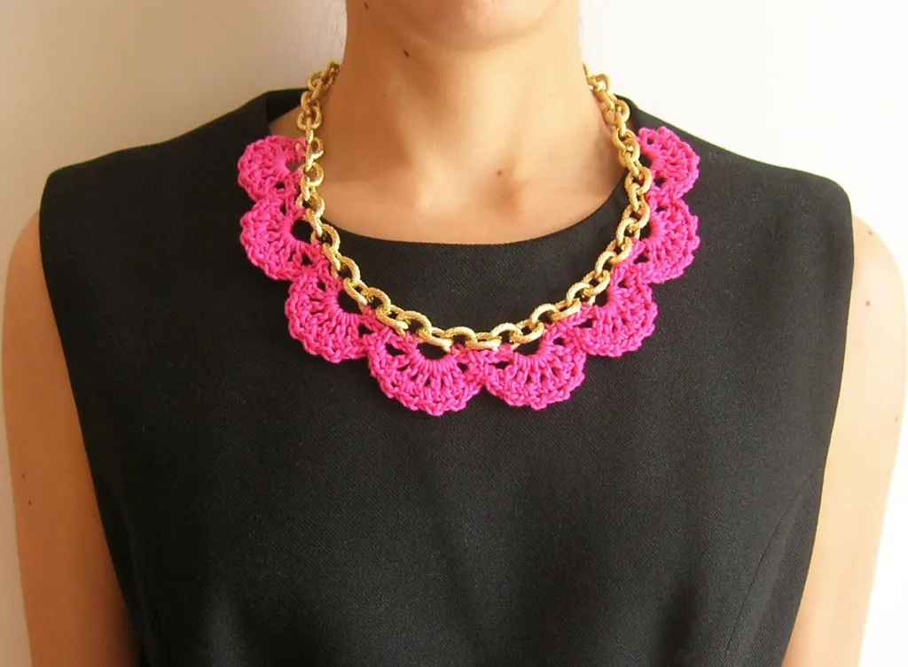 Collar Gold en Crochet PATRÓN GRATIS