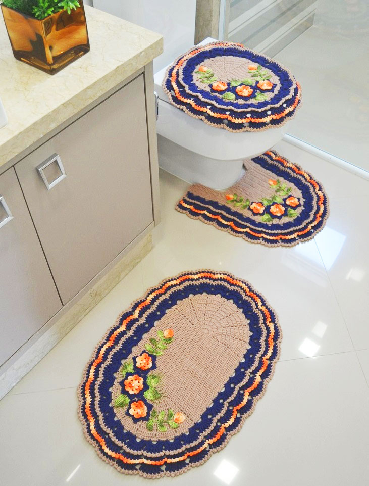 Juego de Baño Escandia en Crochet PATRÓN PDF