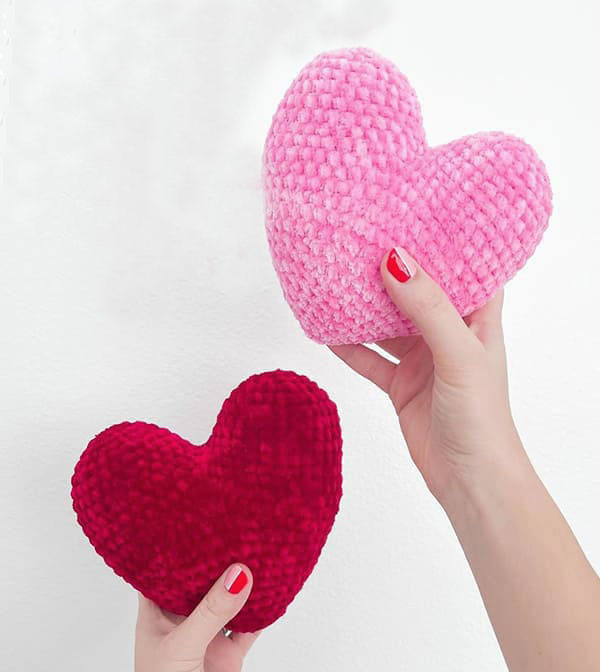 Corazón de Terciopelo en Crochet PATRON GRATIS