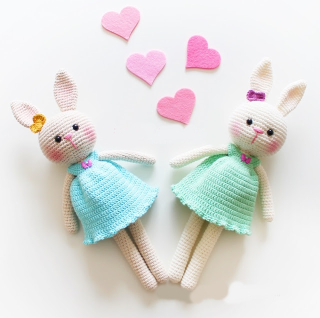 Conejitas con Vestido Amigurumi PATRON PDF