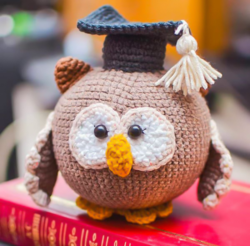 Búho Académico Juguete Amigurumi PATRÓN PDF
