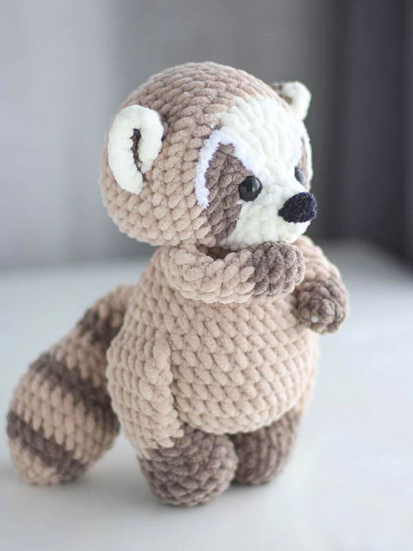 Mapache Amigurumi Peluche Fácil PATRÓN PDF 