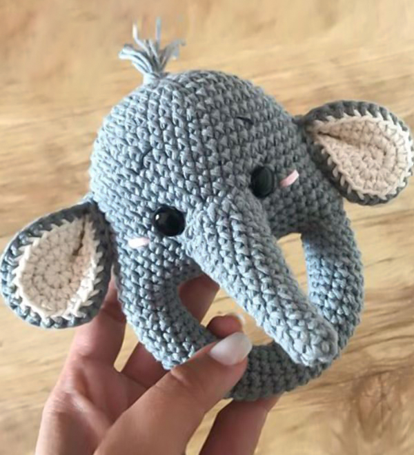 Sonajero de Elefante Amigurumi PATRÓN GRATIS