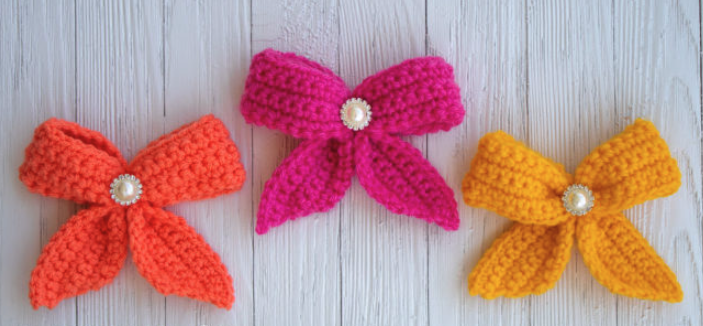 Sencillo Lazo Patrón Gratis en Crochet