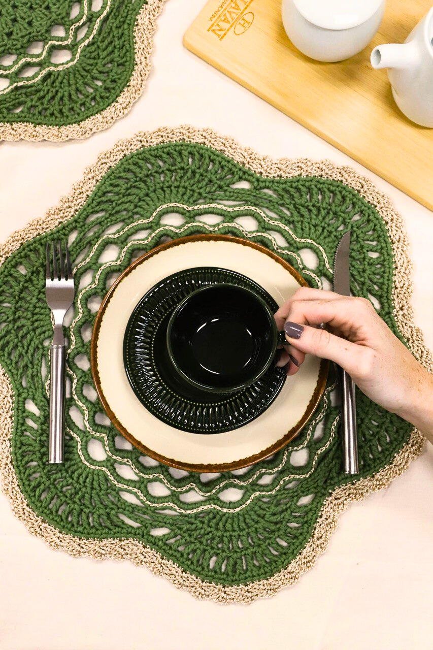 Posa Platos Esperanza en Crochet PATRON GRATIS