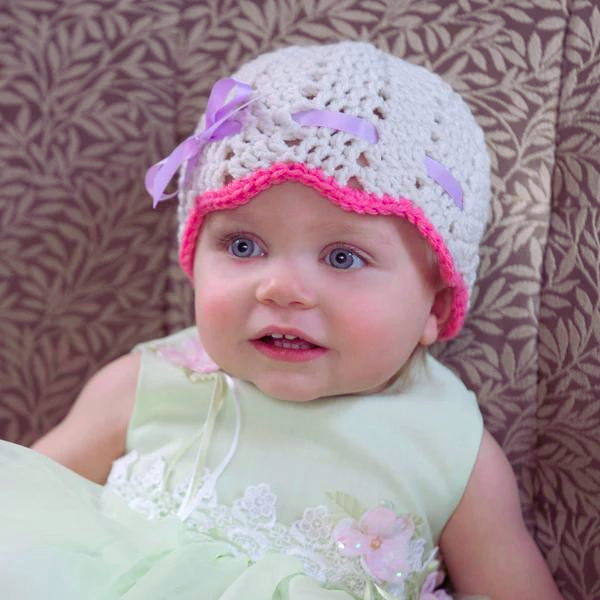 Gorro para Bebes de 0-3 Meses en Crochet Patrón Gratis