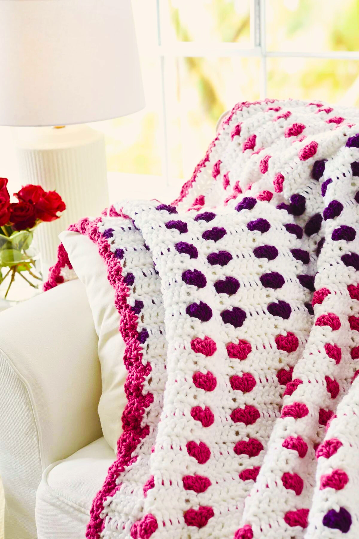 Manta de Amor al Crochet Patrón Gratis