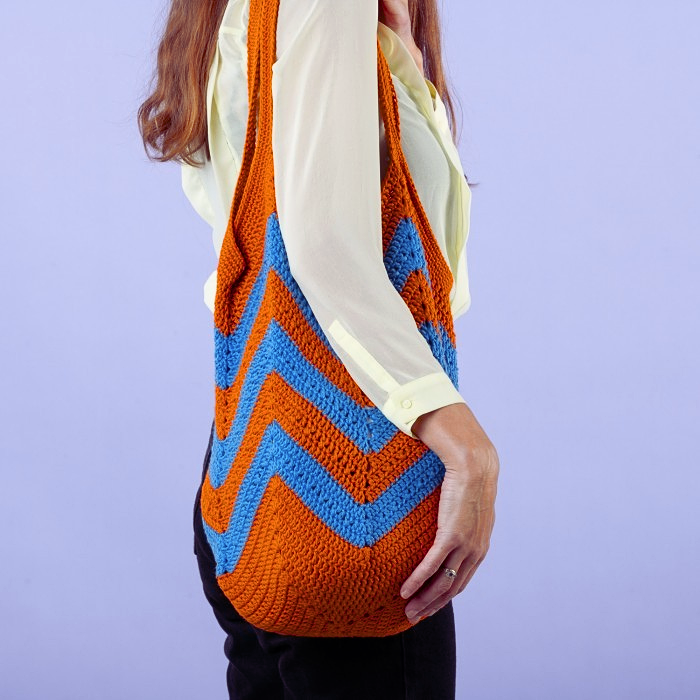 Bolsa de Compras Brizas de Otoño en Crochet Patrón Gratis