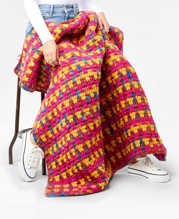 Manta Punto Escocés Patrón en Crochet Gratis