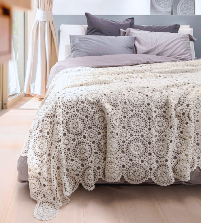 Manta Vintage Rueda del Tiempo en Crochet Patrón